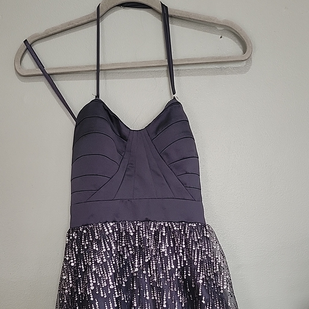 Elegant Purple/greyish Sequin Dress